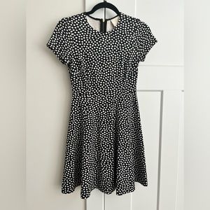 Kate Spade Ponte Spot Dress Black and White Polka Dot Fit and FlareSize: 00|